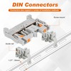 Saysurey DIN Rail Terminal Block Twin Spring Terminal Connectors Push