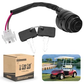 10L0L Ignition Key Switch for Yamaha G11, G16, G19, G20, G21, and G22 Gas and Electric Golf Carts - JN8-82510-09-00 Main Switch Assy with Replacement Key J44-82511-00-YY JU2-H2511-00