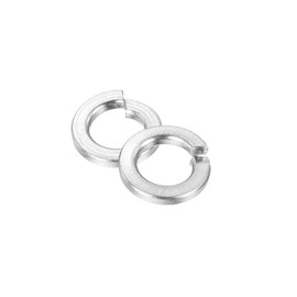 sourcing map #10 Split Lock Washer, 100Pcs 304 Stainless Steel Spring Lock Washers Metal Split Ring Washer for Screw Bolts Machinery