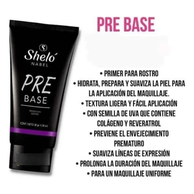 Pre Base Primer Iluminador Beso Sol Suaviza Shelo Nabel