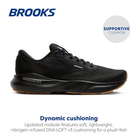 Brooks Men’s Adrenaline GTS 24 Supportive Running Shoe - Black/Biscuit - 7 Medium