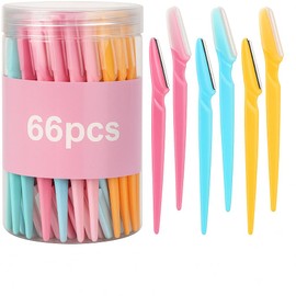 SLNXA 66 Rasuradoras para Cejas y Rostro para Mujeres y Hombres, Recortador y Afeitadora de Pelo de Cejas con Cubierta Protectora, Seguro y Fácil de Usar para Principiantes