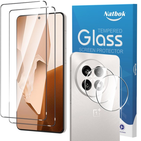 Natbok 2+2 Pack for OnePlus 13R Screen Protector with Camera