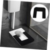 jojofuny U-Shaped Toilet Mat, Black, 55.80X55.00CM (21.93X21.61IN), Bathroom Rug, Polyester,