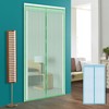 Round Magnetic Screen Door (100x210cm) - Automatic Mosquito Net Door (Blue 100x210cm)