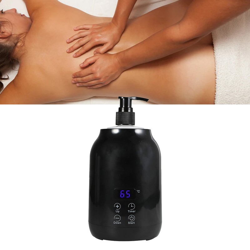 Massage Oil Warmer LED Display Touch Control Temperature Adjustable Body