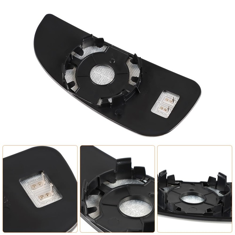 Senzeal Passenger Right Side Heated Lower Mirror Glass Replacement for