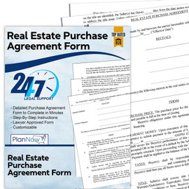 PlanNow Real Estate Purchase Agreement - Legal Form for Purchasing or Selling Property Between Individuals with Hassle-Free Instructions | Attorney Approved