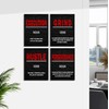 Grind Hustle Execution Perseverance Inspirational Wall Art Black and Red