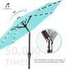 JEAREY Upgrade 9FT LED Lighted Patio Umbrella, Solar Outdoor Umbrella,