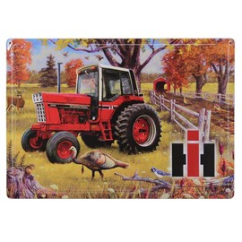 International Harvester IH Farmall 1086 Cab Tractor with Wildlife Embossed Metal Sign, 16.75in x 12in 42003