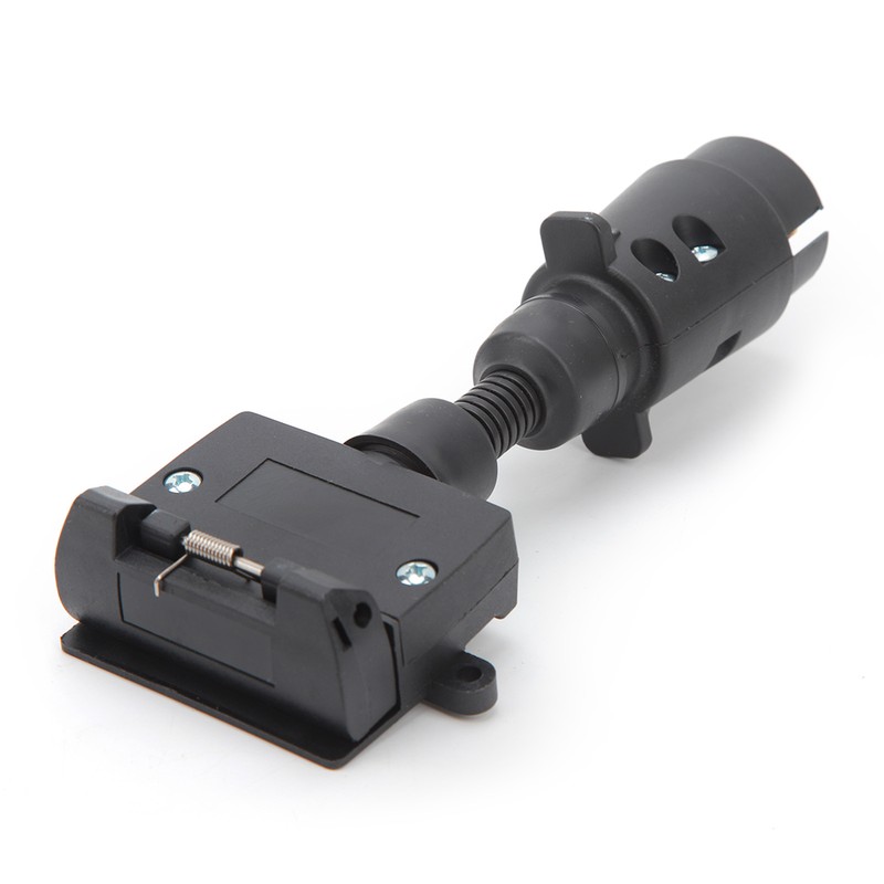 Trailer Adapter 7 Pin Round Male Plug to 7 Pin