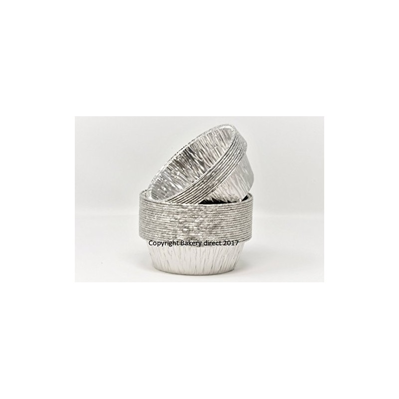 Bakery Direct 50 Round Silver Pukka Pie foils/Dishes