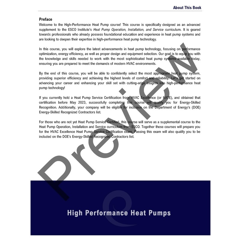 High Performance Heat Pumps