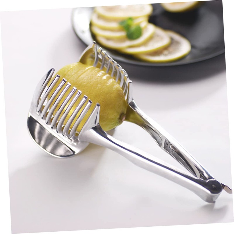 CIYODO Lemon Slicer Handheld Slicer Clamp Fruit Cutter Tong Multipurpose