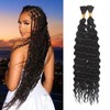 CHARSUN Deep Wave Braiding Hair Curly Bulk Synthetic Hair Extensions
