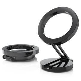 Car Smartphone Holder, Magsafe N55 Super Strong Magnet, Car Smartphone Holder, 360° Free Rotation, All Zinc Alloy, Stability Group, Foldable, Easy Installation, One-handed Operation, Compatible with