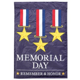 Magnolia Garden Memorial Day Medals 13 x 18 Inch Polyester Garden Flag