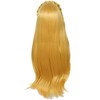 Linfairy Womens Long Blonde Wig Halloween Cosplay Wigs with 2