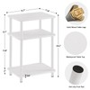 Apicizon 3 Tier End Table, Side Table with Storage Shelf,