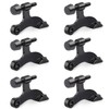 HOMOTEK 6 Pack Hinge Pin Black Door Stopper,Adjustable Deluxe Heavy