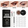 SHEEYOON Eyebrow Stamp Stencil Set, Eyebrow Pomade with 10 Simple