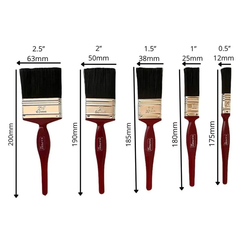 5 Pcs Paint Brushes Set, Fine paint Brush Bristles Decorating