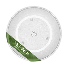 Gemroom 16.5" Microwave Turntable Plate Compatible with Panasonic F06014M00AP, 16-1/2 inch Replacement Microwave Glass Plate for GE WB48X29704 WB48X10046 Frigidaire 5304519348 Whirlpool WPW10510836