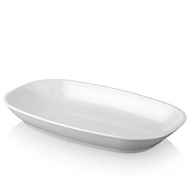 TemoPlast Polycarbonate Oval Platters White Pack Quantity:4 (340mm)