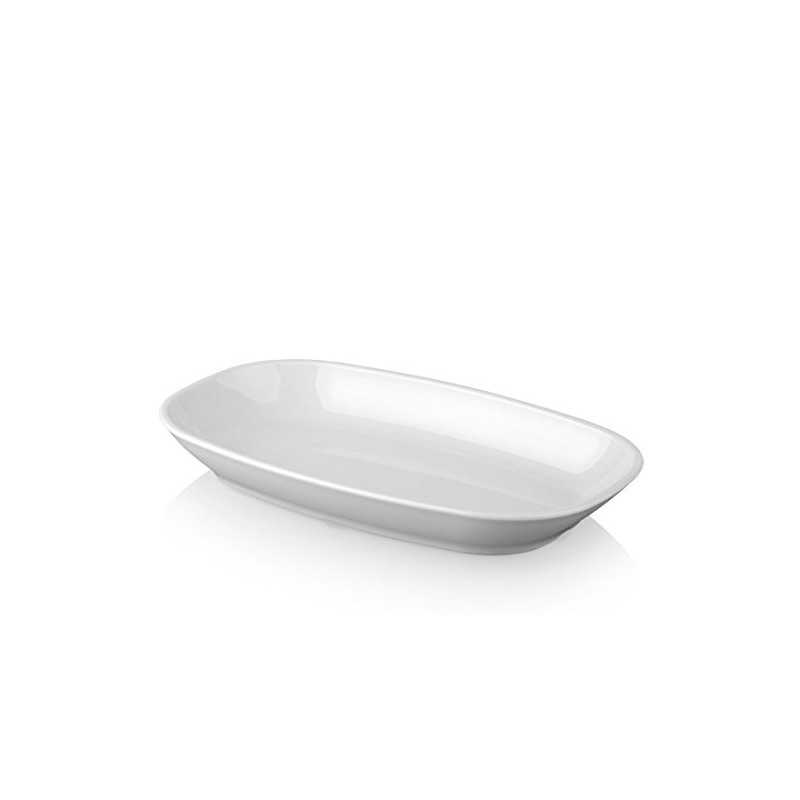 TemoPlast Polycarbonate Oval Platters White Pack Quantity:4 (340mm)