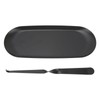 Candle Holder Tray with Wick Dipper Decorative Oval Shape Mattee
