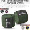 AQF Knee Wraps Weight Lifting Bandage Heavy Duty Elasticated Support
