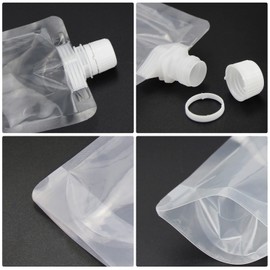 Cruise Plastic Flask, Concealable Drink Pouches Leak-Proof Set with Funnel, 8 oz, 10-Pack