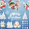 WIURGOHA 155 pcs Christmas Window Stickers, 9 Sheet Xmas Window