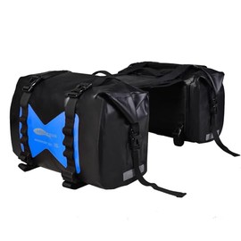Waterproof Motorcycle Saddle Bag - 30L Travel Luggage Bag for Motorcycle Travel - Motorcycle Side Bag - Removable Bag (Black, Pack of 2)