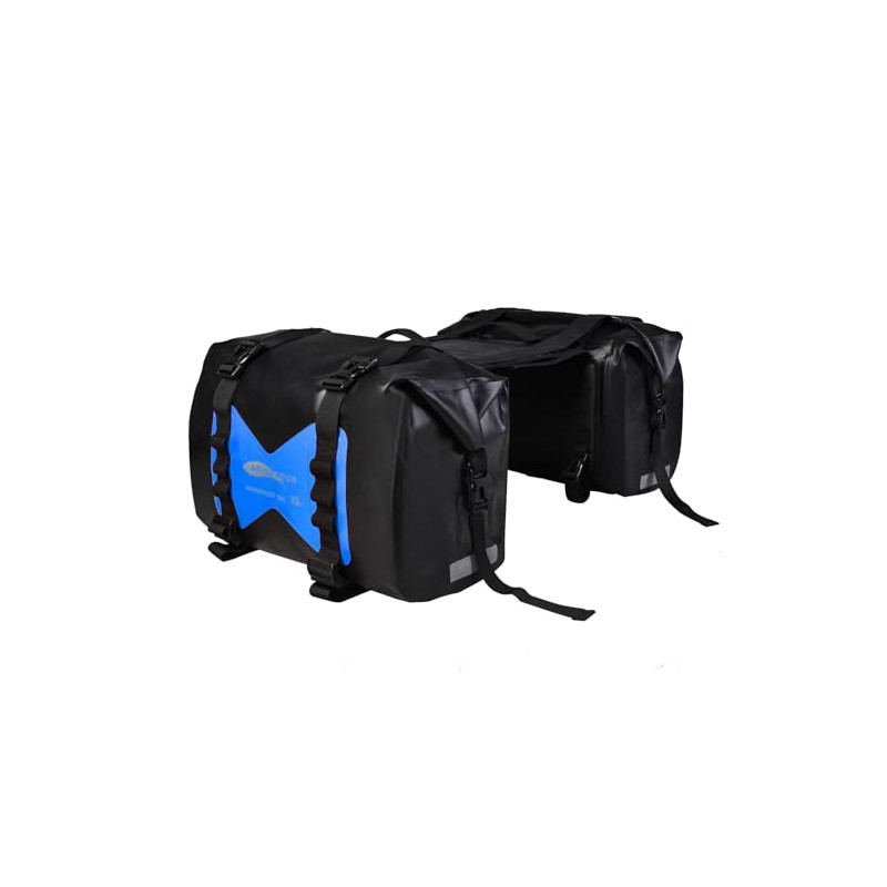 Waterproof Motorcycle Saddle Bag - 30L Travel Luggage Bag for