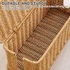 Rattan Cable Organiser Box, Handmade Cable Box with Lid, Organiser