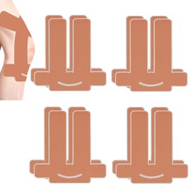 NELLHOMY 8Pcs Kinesiotapes Knie Vorgeschnitten, Kinesiologie Tape Sport Knie,Precut Tape Knie,Wasserfestes & Elastisches Physio Tape für Knieschmerzen