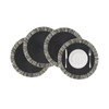 JEIYMIUW 15 Inch Round Braided Placemats Set of 4, Black