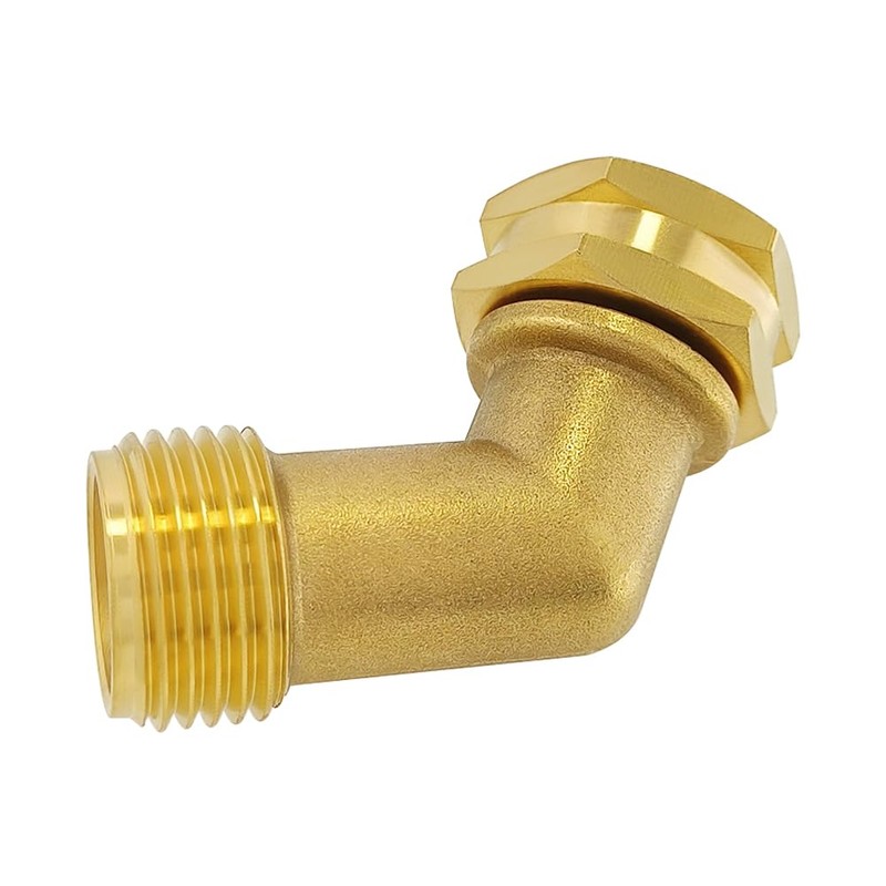 Hooshing 45 Degree Garden Hose Elbow Connector 3/4" GHT Solid