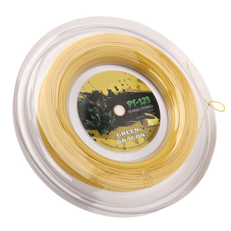 1.25mm Tennis Racket String Double Ribbed Pattern Beat Resistant Polyester