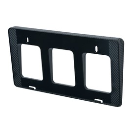 SEIWA IMP206 Car Exterior Product License Plate Base Carbon Number Base with Inclination Angle Carbon Style Front Use Exterior, For Regular Cars, Light Vehicles