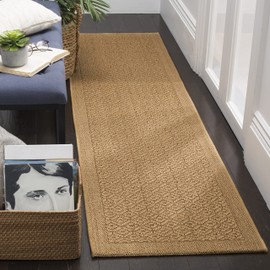 SAFAVIEH Palm Beach Collection Runner Rug - 2'3" x 10', Maize, Sisal & Jute Design, Ideal for High Traffic Areas in Living Room, Bedroom (PAB355M)