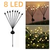 4 Pack 6 LED Solar Firefly Garden Lights with Warm