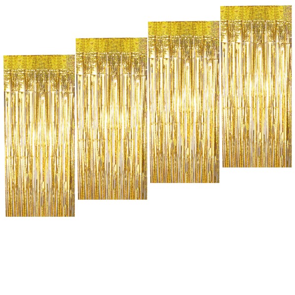 Tinsel Curtains, Gold Glitter, Metallic Glitter Curtain, Fringe Glitter Tinsel