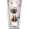 Cynthia The Cat Clear 16 Oz Traveler Tumbler Cup, No