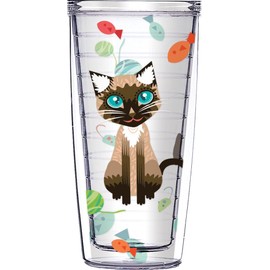 Cynthia The Cat Clear 16 Oz Traveler Tumbler Cup, No Lid