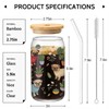 Pug Gift for Women,16 oz Glass Cup with Lids and