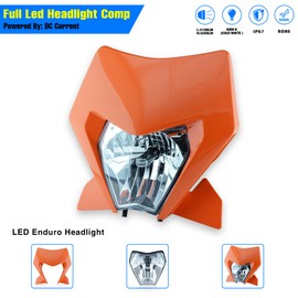 MCHMFG Dirt Bike LED Headlight For Motorcycle ATV, Univeral Enduro LED Head Light Dirt Pit MX Cross Bike