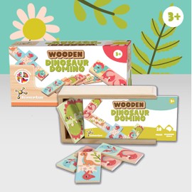 Science4you Wooden Dinosaur Domino for Kids Age 3+ – Toddler Dominoes to Improve Reasoning Skills, 28 pieces Dinosaur Toy, Educational Toy for kids, the mom’s choice Gift for Boys & Girls Age 2 3 4 5+